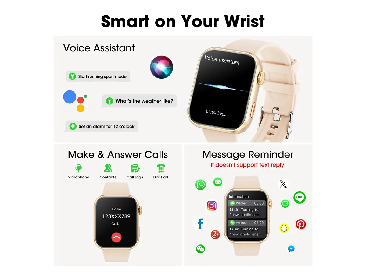 Bluetooth Calling with the Mingdaln 1.93-inch Metal-Body Fitness Smart Watch