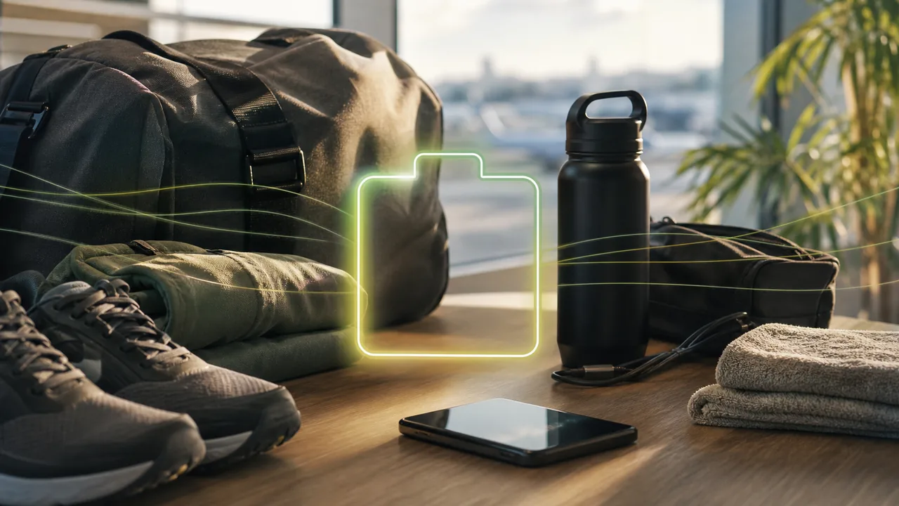 Travel and training setup representing long battery life
