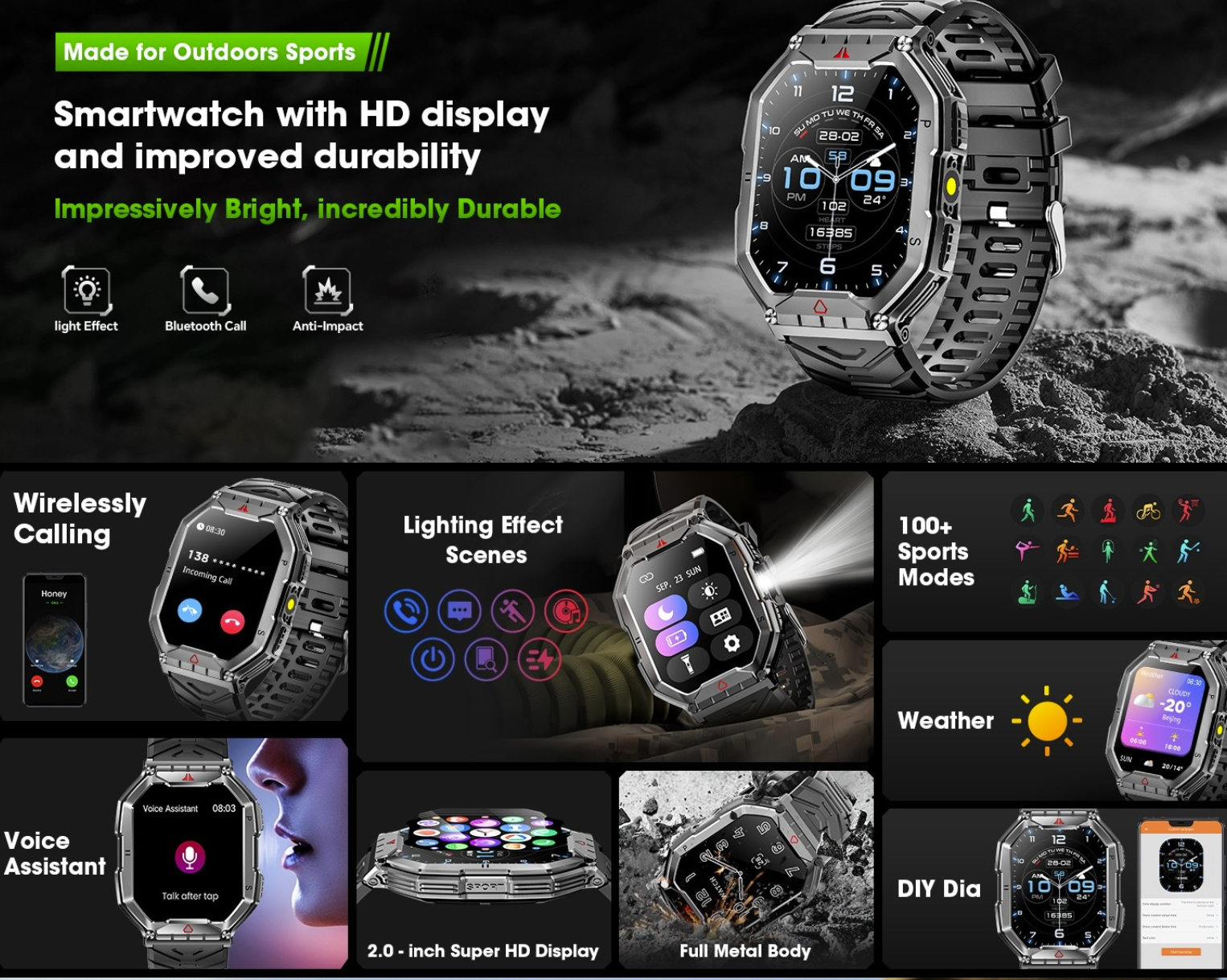 MingDaln Outdoor X rugged smart watch