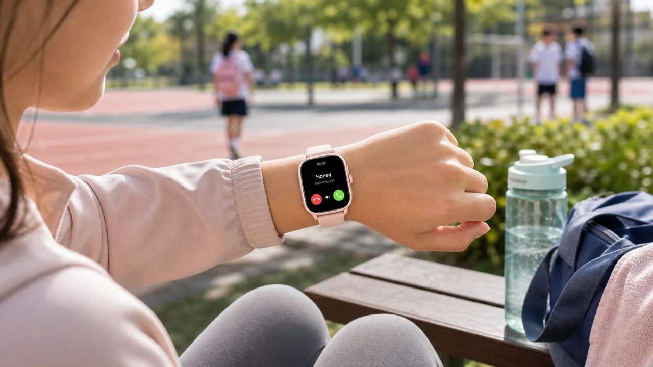 MingDaln curved-screen smartwatch used for calls sport modes and daily functions