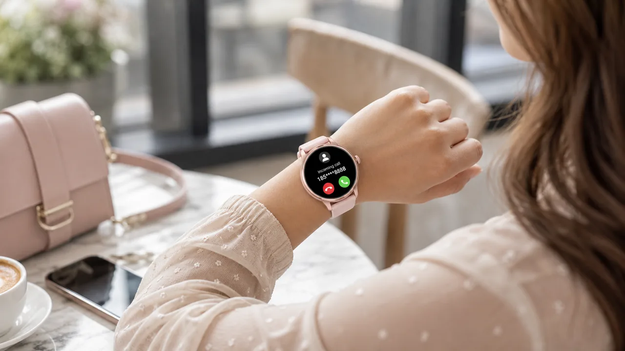 MingDaln Women Smart Watch 45mm used for Bluetooth calling from the wrist