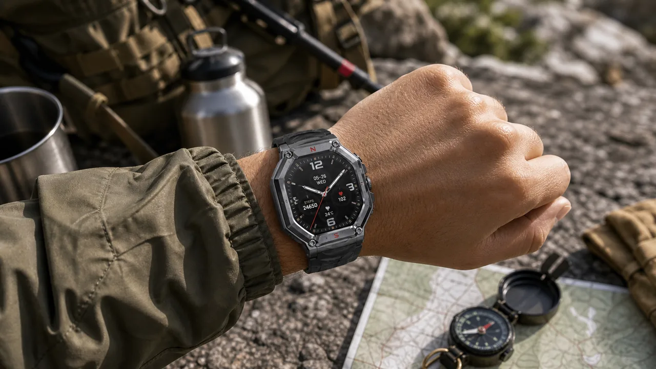 MingDaln Military 55mm smartwatch rugged round screen used outdoors